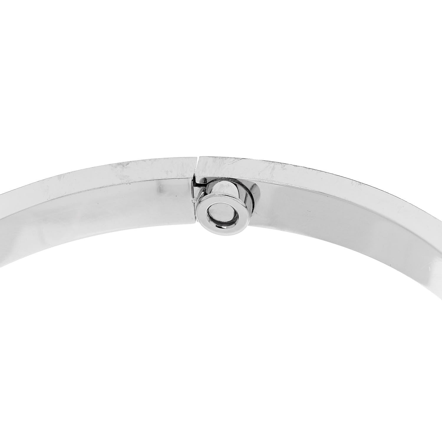 Cartier 18K White Gold 6 Diamond Small LOVE Bracelet 15 8 of 8