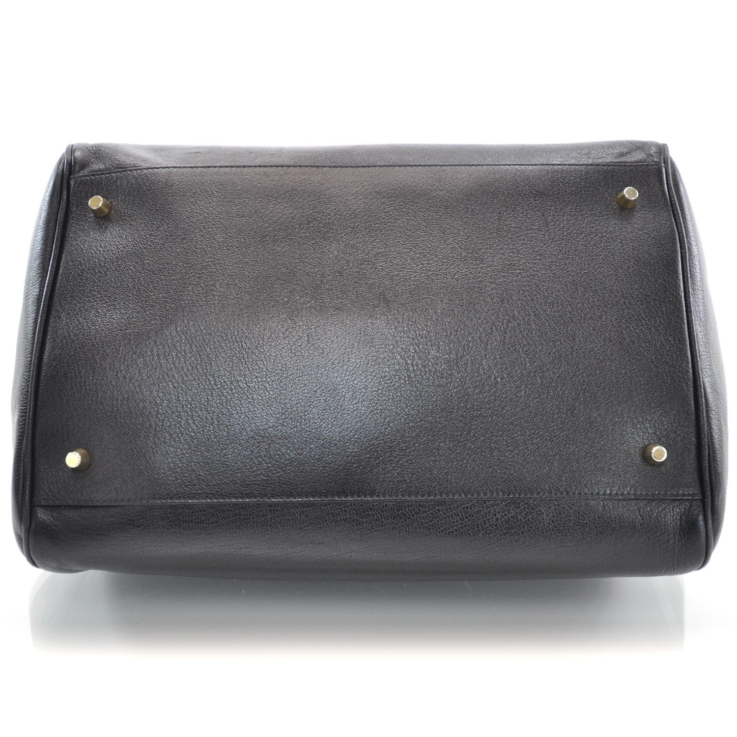 Prada Goatskin Cerniera Doctor Bag Black 6 of 9