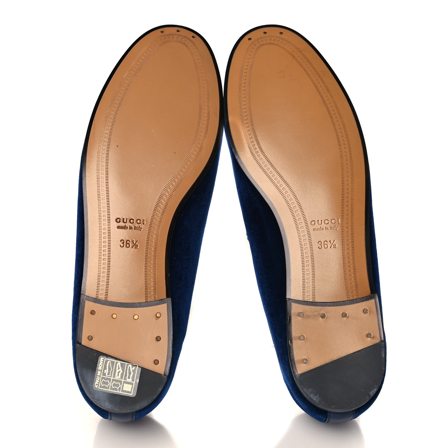 Gucci Velvet Horsebit Womens Jordaan Loafers 36.5 Blue Cobalt 5 of 8