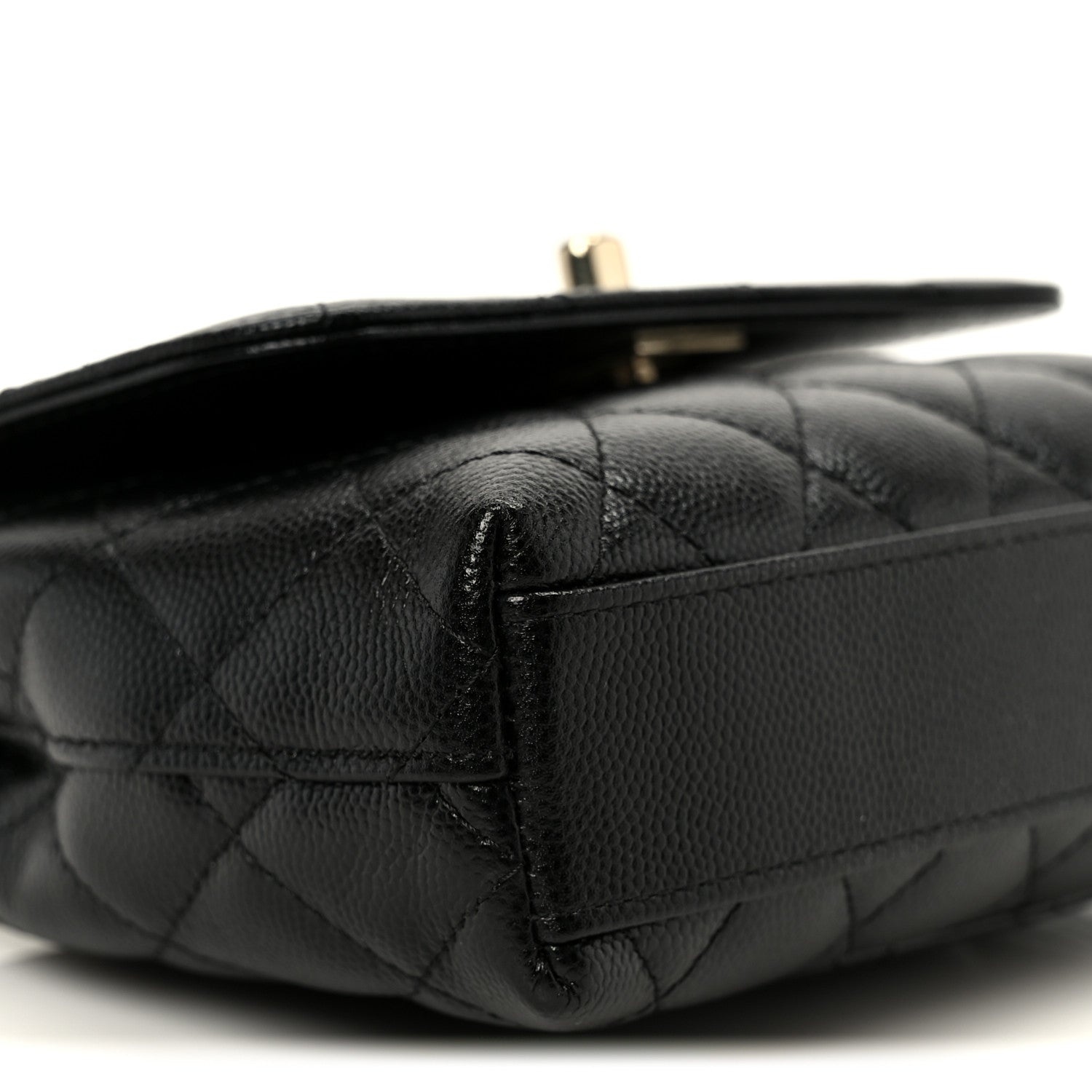 Chanel Caviar Quilted Coco Handle Clutch With Chain Black 10 of 12