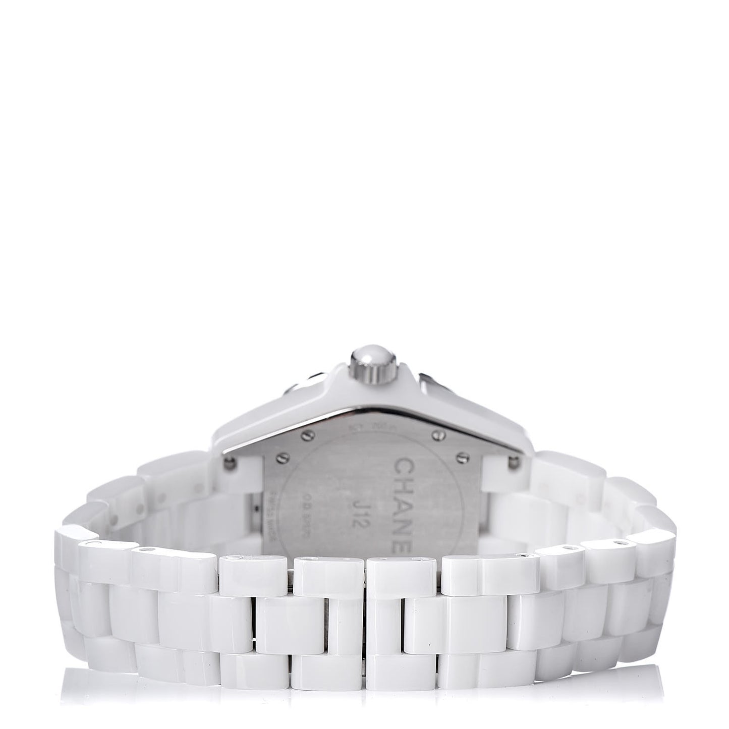 Stainless Steel Ceramic Diamond Mother of Pearl 38mm J12 Quartz Watch White