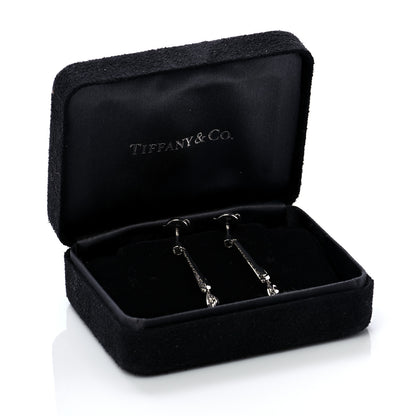 Tiffany Platinum Diamond Jazz Drop Earrings 7 of 7