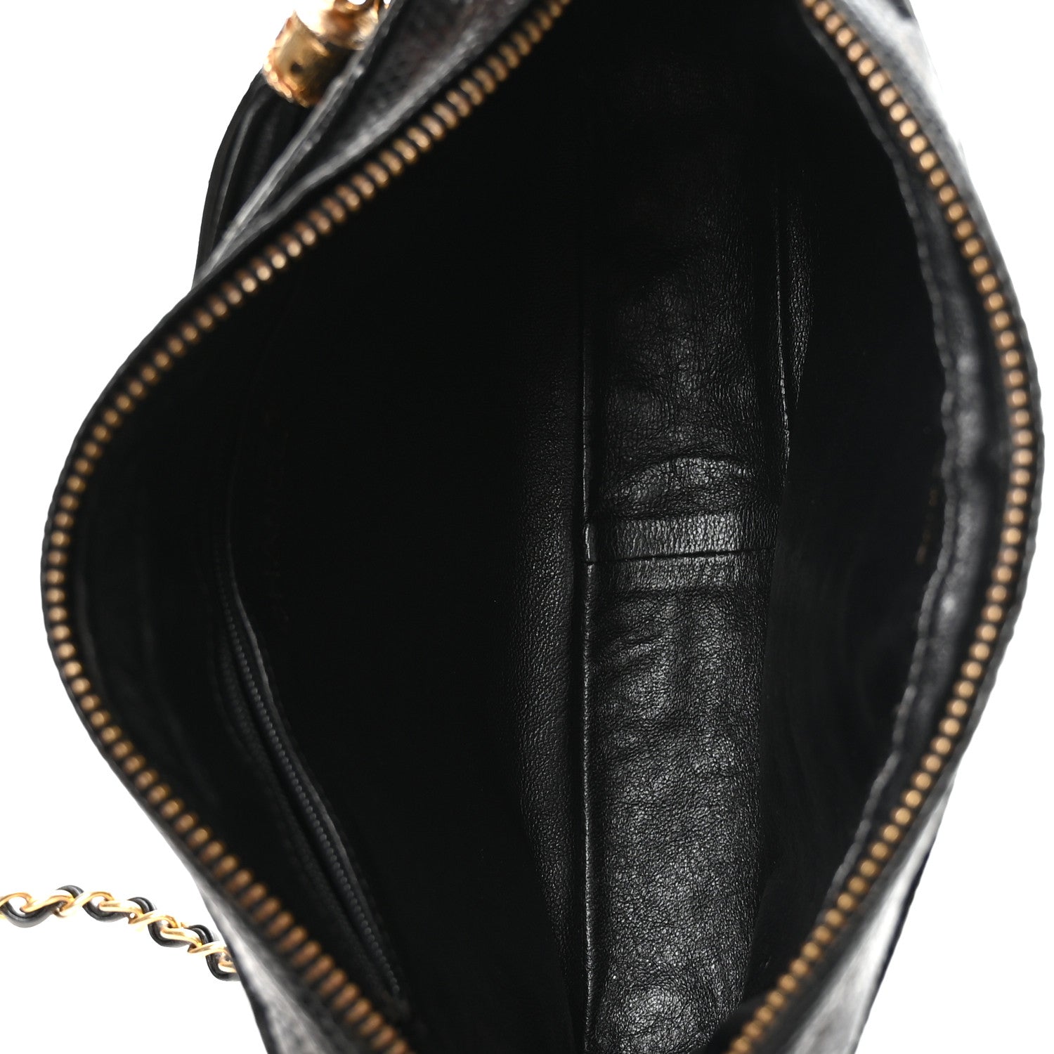 Chanel Lizard Quilted Small Tassel Camera Case Black 5 of 11