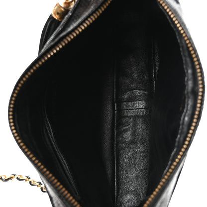 Chanel Lizard Quilted Small Tassel Camera Case Black 5 of 11