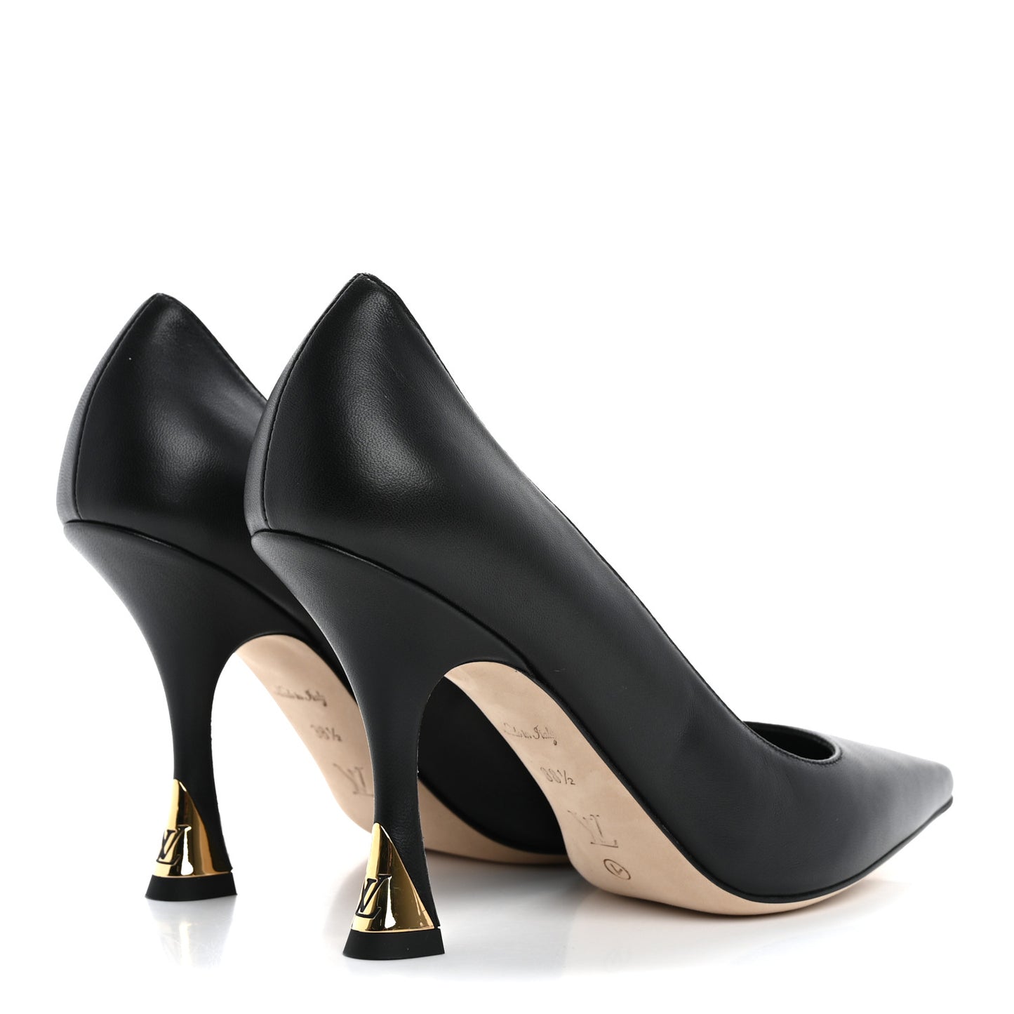 Lambskin Sparkle Pumps 38.5 Black