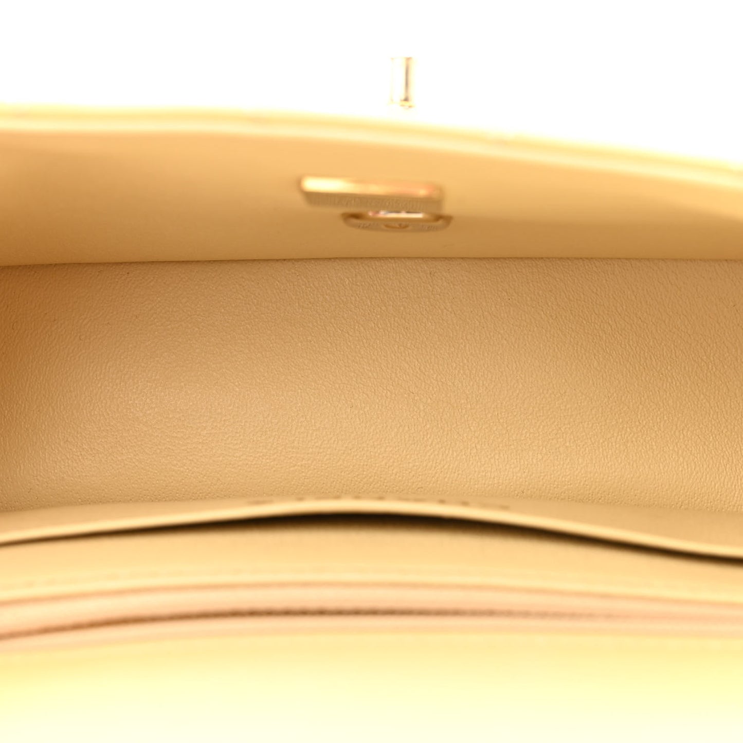 Lambskin Quilted Mini Top Handle Rectangular Flap Yellow