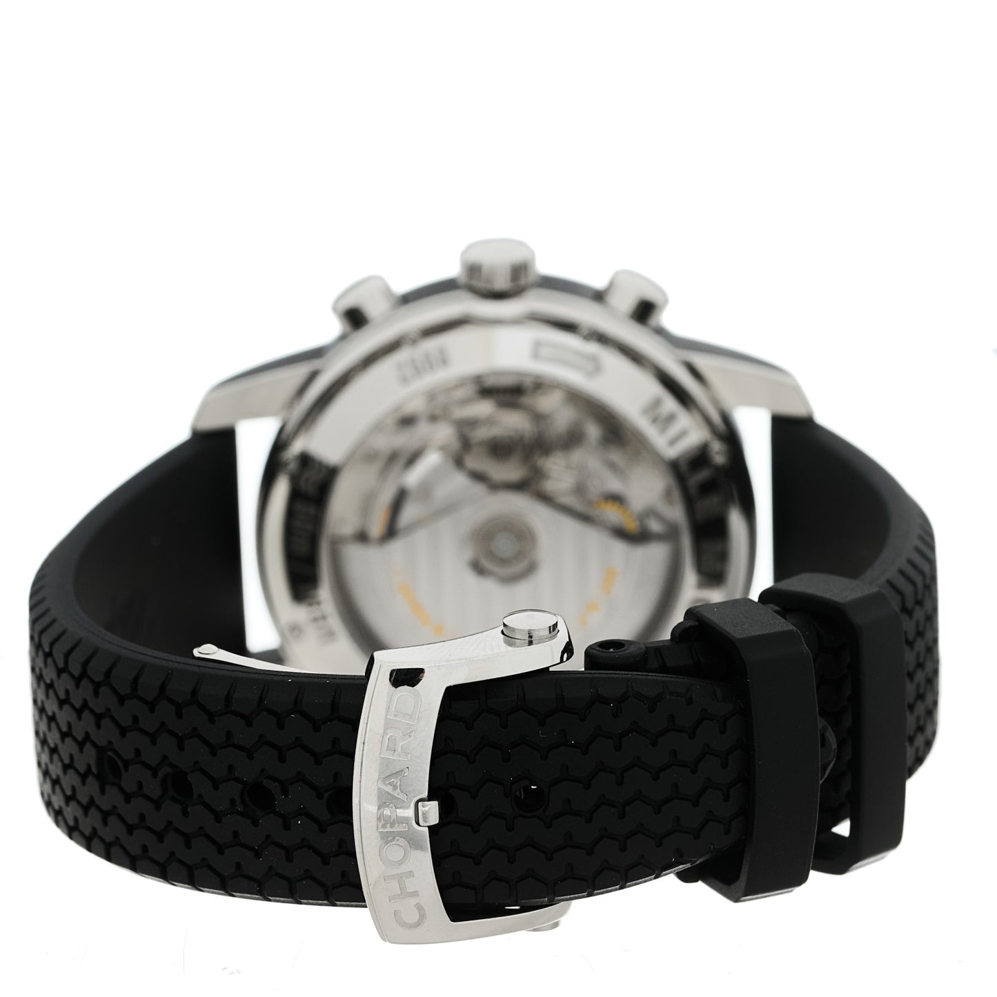 Stainless Steel Rubber 42mm Mille Miglia Chronograph Automatic Watch White