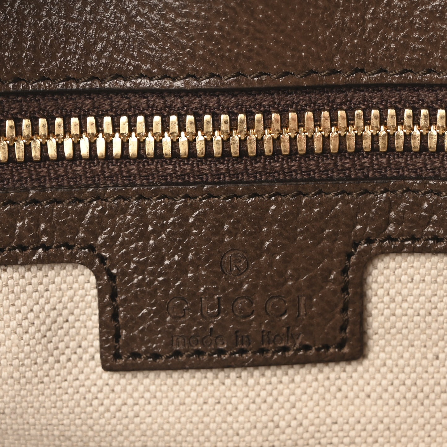 Monogram Jumbo GG Textured Dollar Calfskin Web Tote Bag Camel Ebony New Acero