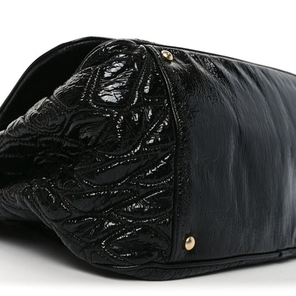 Chanel Vinyl Rodeo Accordion Flap Bag Black 9 of 11