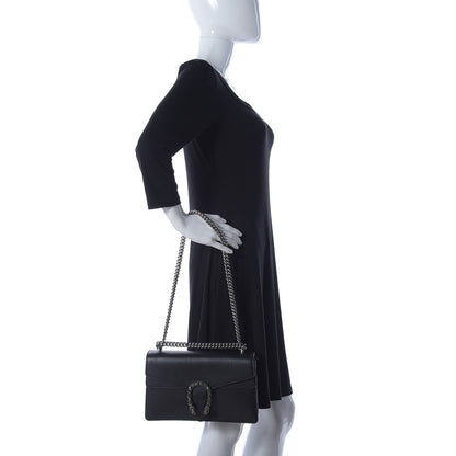 Gucci Pebbled Calfskin Small Dionysus Shoulder Bag Black 2 of 8
