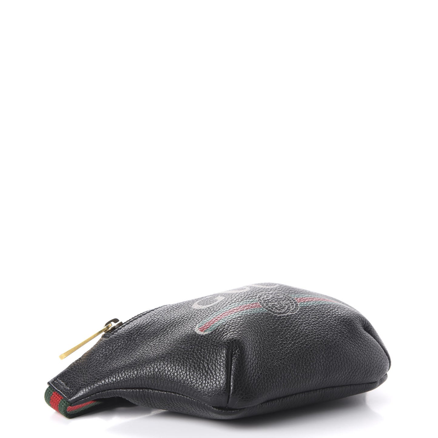 Grained Calfskin Small Logo Belt Bag Black