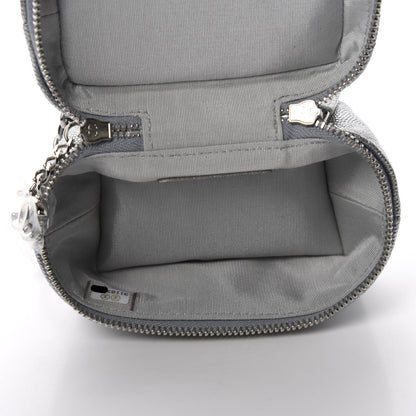 Chanel Metallic Caviar Quilted Mini Top Handle Vanity With Chain Silver 5 of 11