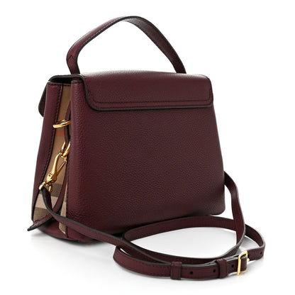 Burberry Derby Calfskin House Check Small Camberley Mahogany Red 3 of 9