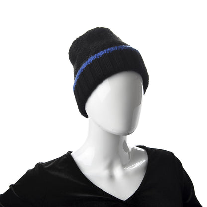 Louis Vuitton Cashmere Damier Beanie Blue 2 of 5