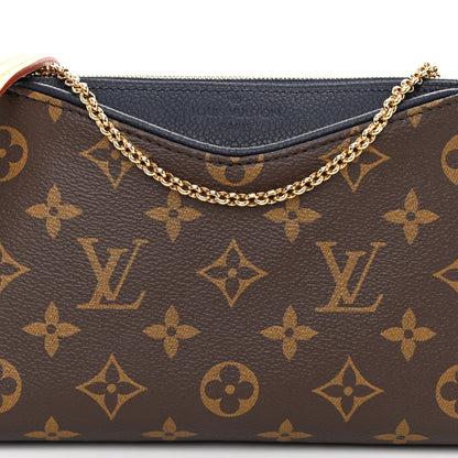 Louis Vuitton LOUIS VUITTON Monogram Pallas Clutch Blue Marine 8 of 10