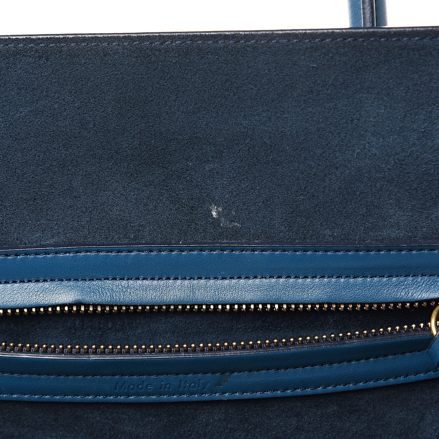 Celine Nappa Calfskin Medium Phantom Luggage Metallic Blue 20 of 21