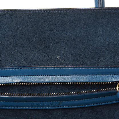 Celine Nappa Calfskin Medium Phantom Luggage Metallic Blue 20 of 21