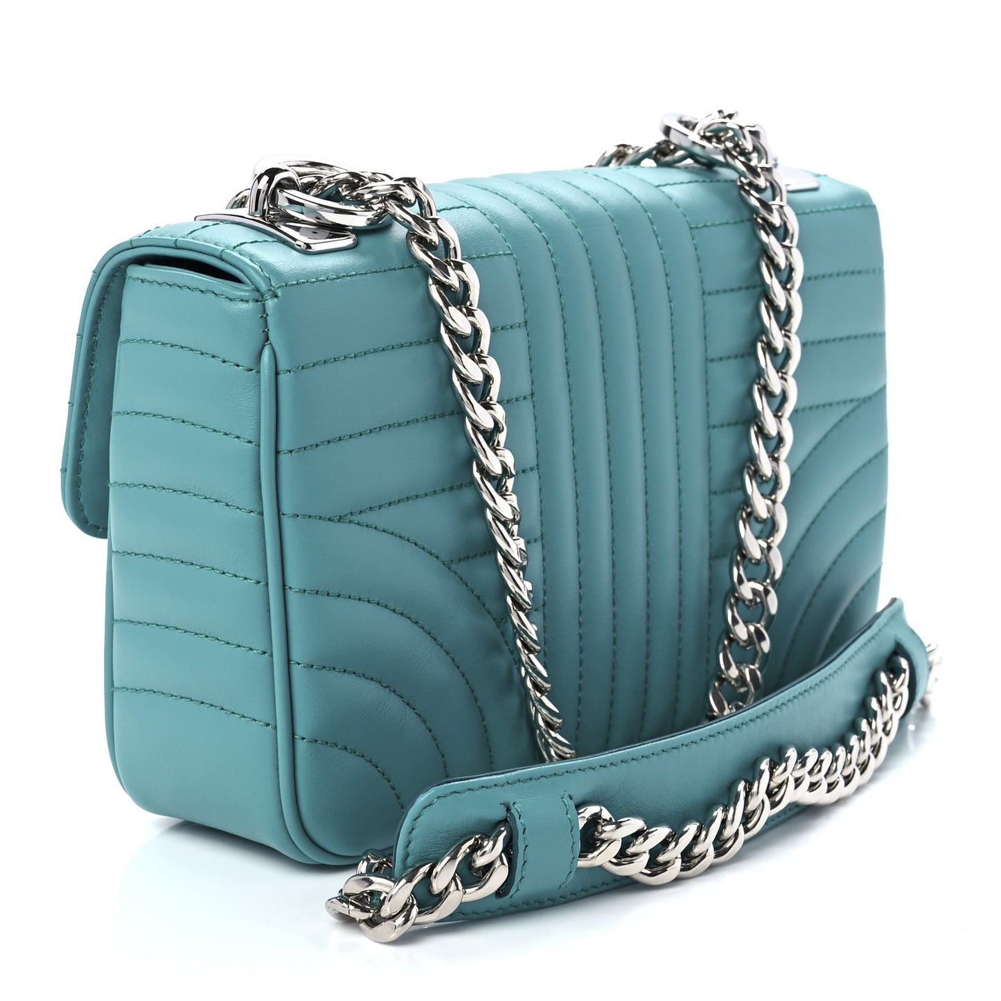 Soft Calf Diagramme Medium Chain Flap Shoulder Bag Giada