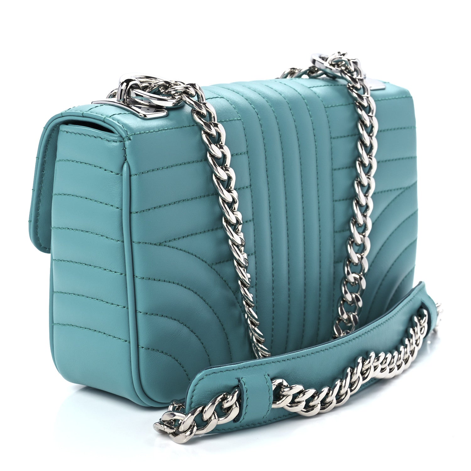 Prada Soft Calf Diagramme Medium Chain Flap Shoulder Bag Giada 3 of 13