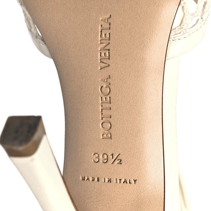Bottega Veneta Mesh Nappa Stretch Ankle Tie Sandals 39.5 Toile 6 of 8