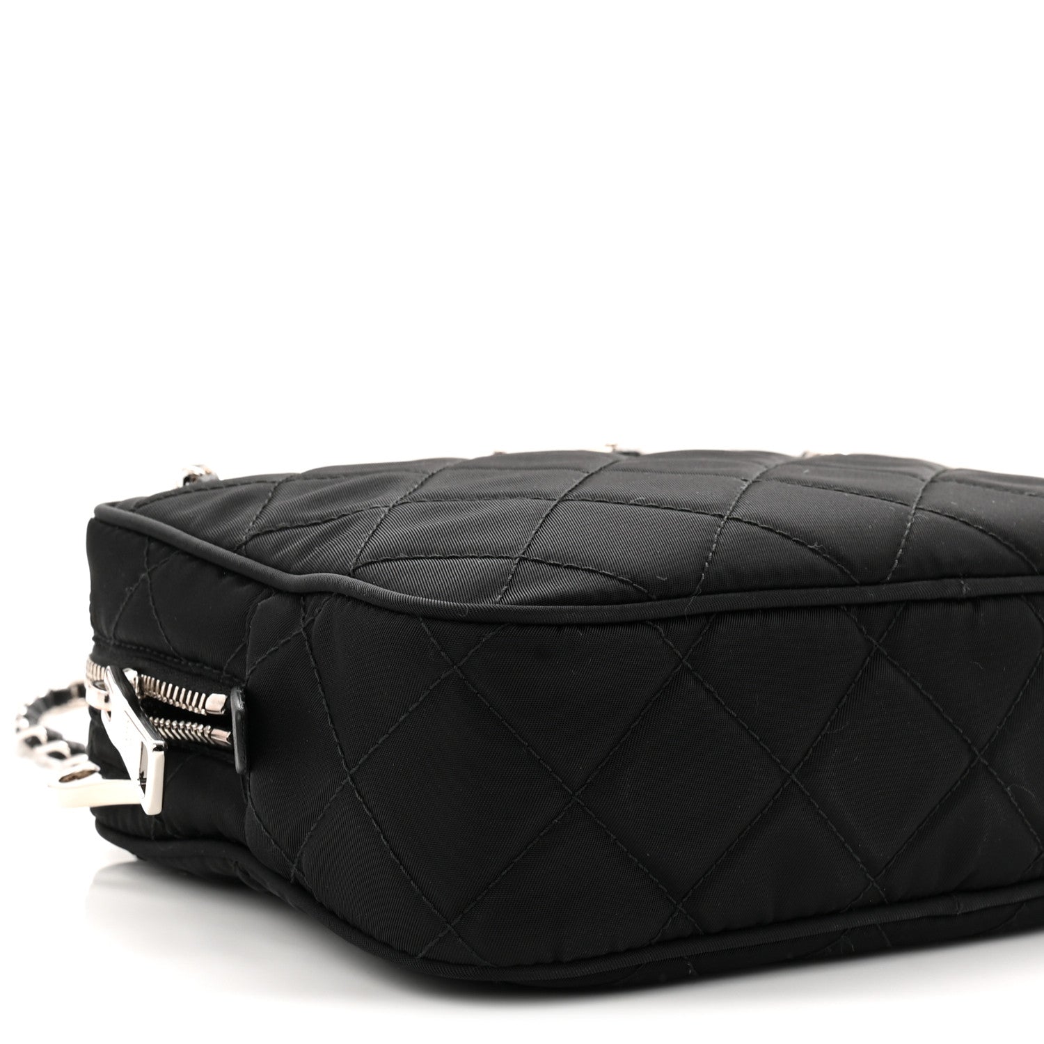 Prada Nylon Tessuto Impuntu Quilted Bandoliera Crossbody Bag Black 8 of 9