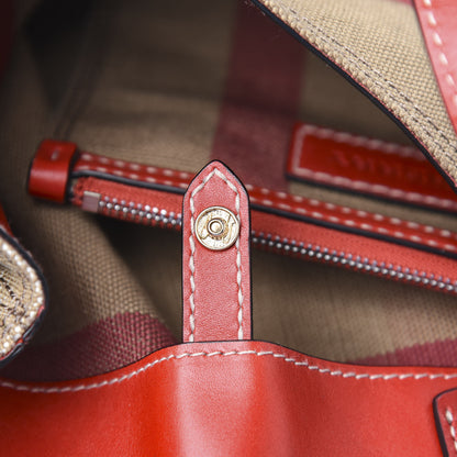 Burberry Canvas Mega Check Medium Maidstone Cadmium Red 10 of 13