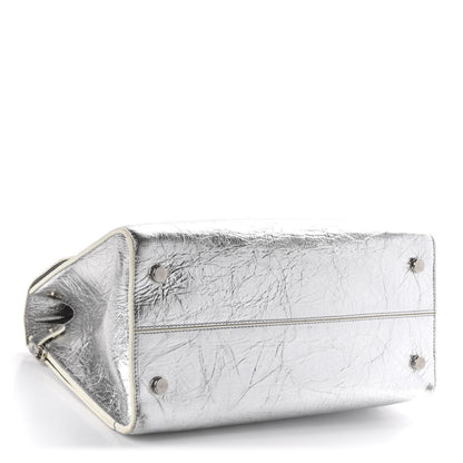 Christian Dior Metallic Calfskin Medium Diorever Flap Silver 5 of 10
