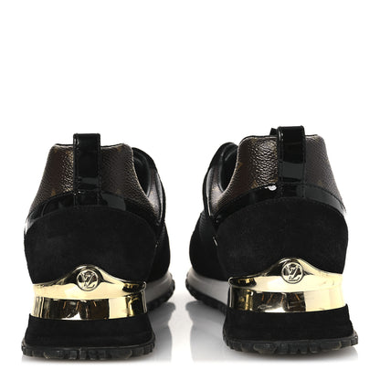 Louis Vuitton Suede Monogram Run Away Sneakers 38.5 Black 12 of 32