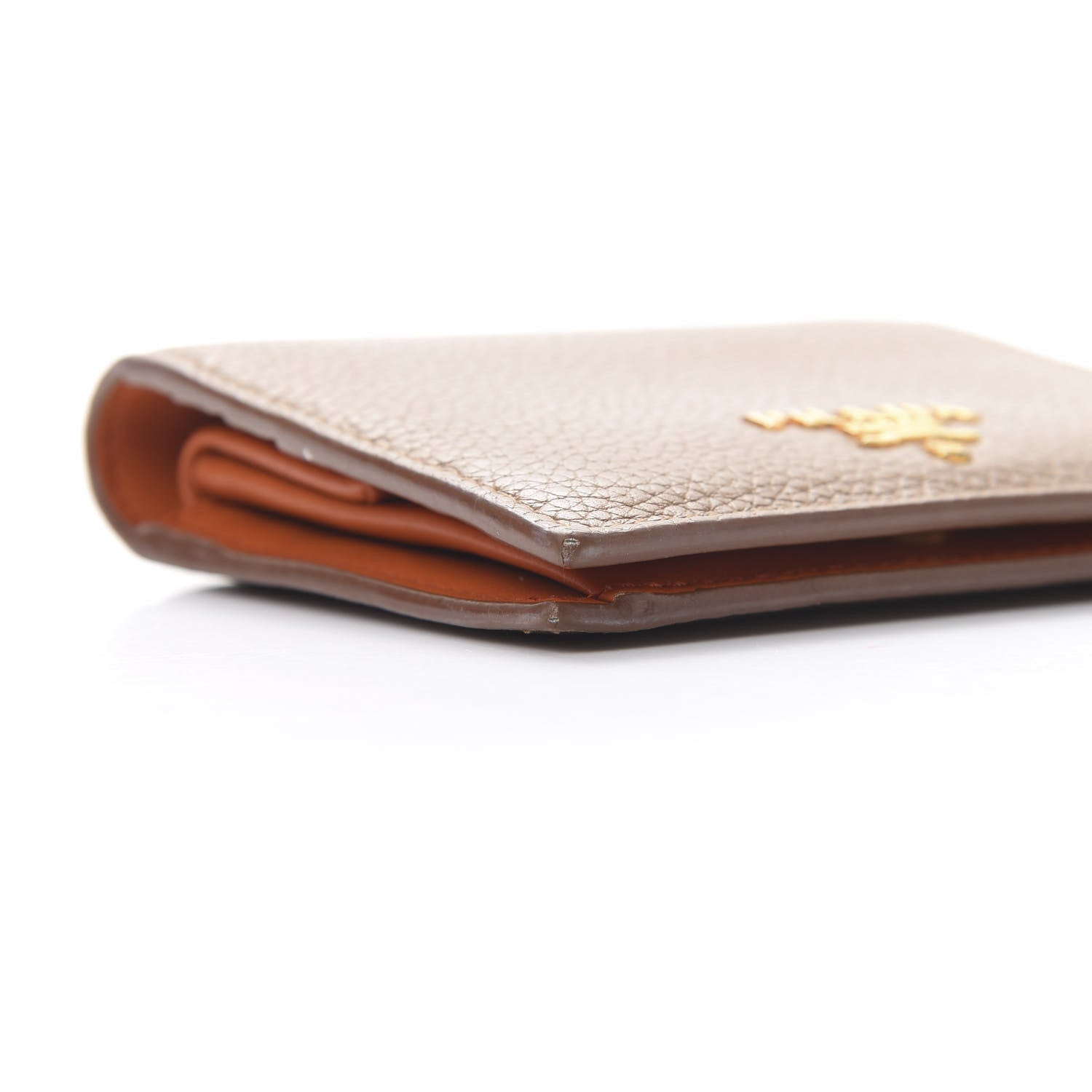 Prada Vitello Daino Small Bi-Fold Wallet Caramel 11 of 14