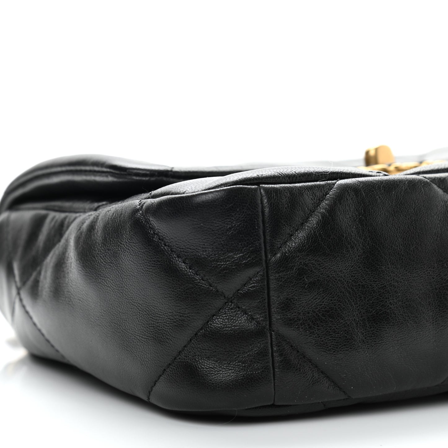 Goatskin Quilted Medium Chanel 19 Flap Black