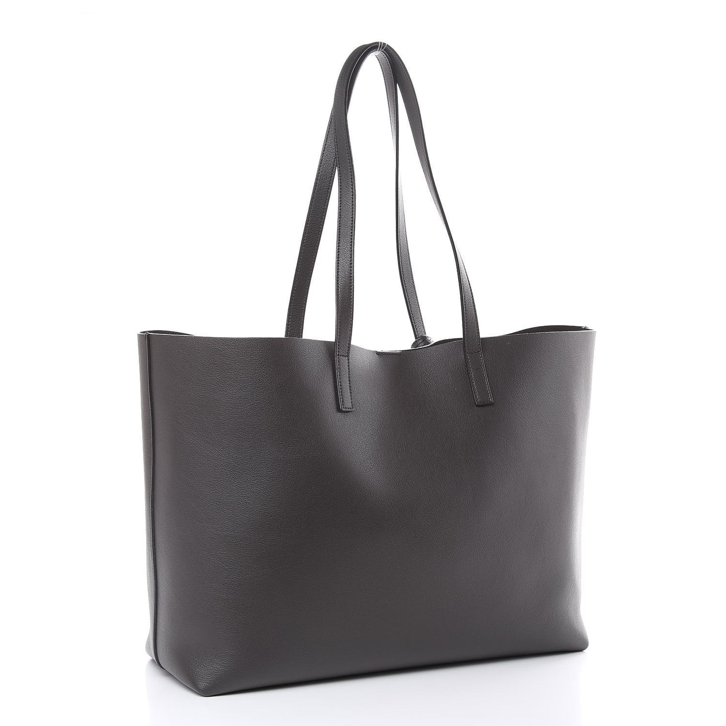Calfskin Large Shopping Tote Asphalt