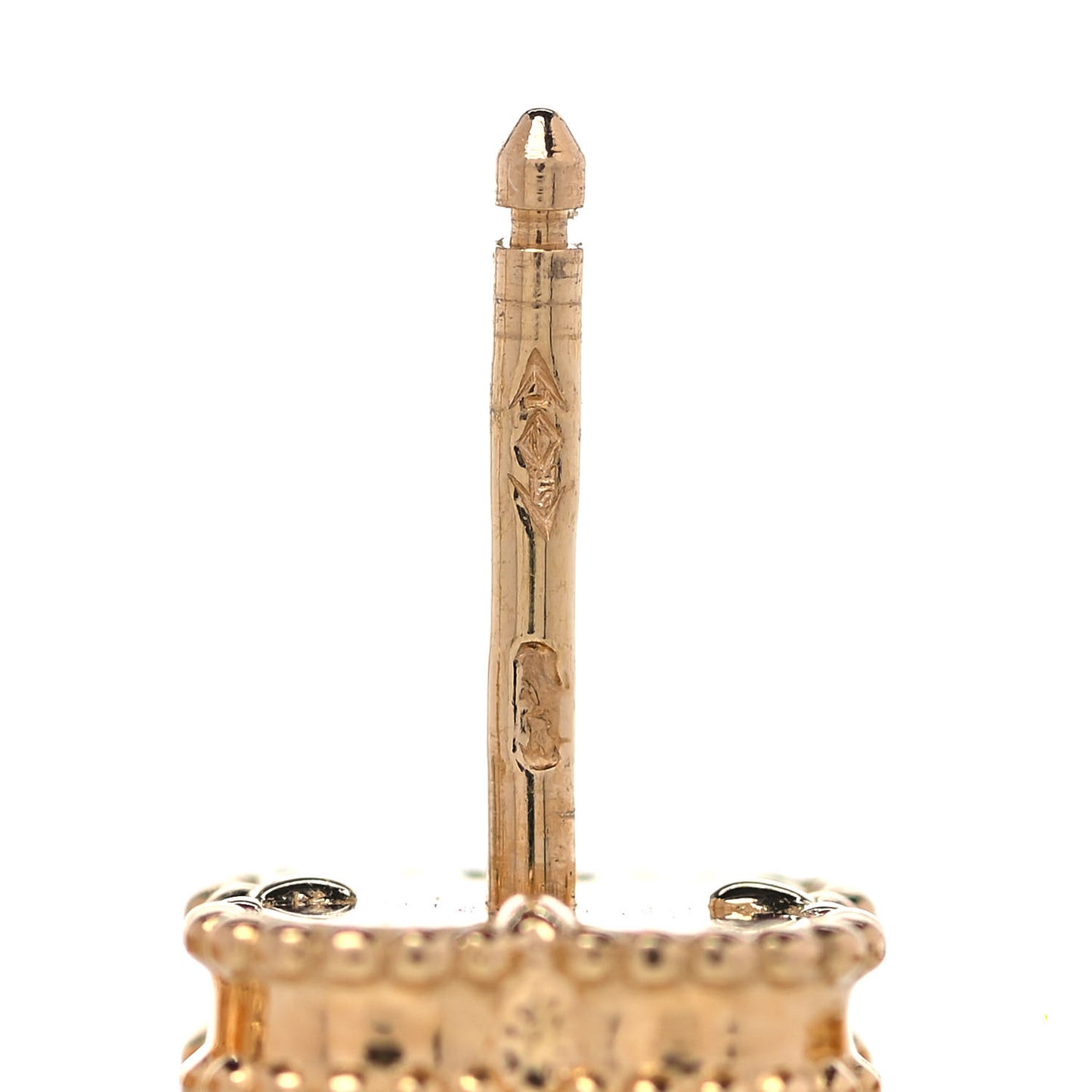 18K Yellow Gold Black Onyx Sweet Alhambra Earrings