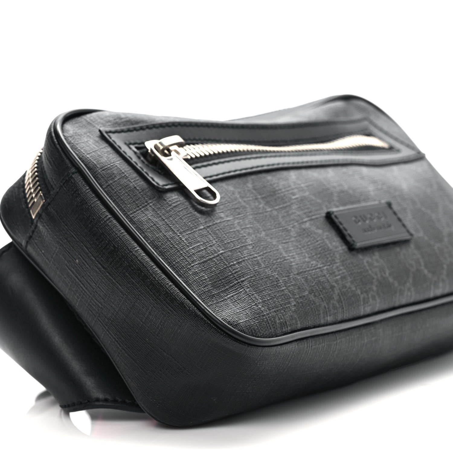 Gucci Soft GG Supreme Monogram Web Belt Bag Black Grey 8 of 9