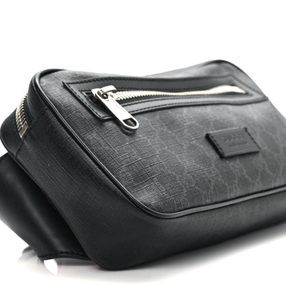 Gucci Soft GG Supreme Monogram Web Belt Bag Black Grey 8 of 9