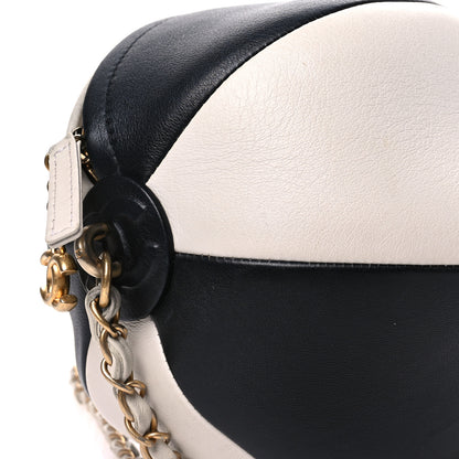 Chanel Calfskin Coco Beach Ball Bag White Black 9 of 11