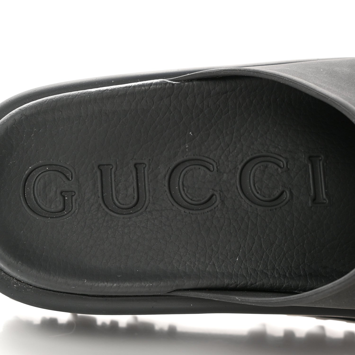 Gucci Soft Rubber Womens Interlocking G Platform 42mm Slide Sandals 36 Black 7 of 10