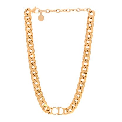 Christian Dior Metal CD Choker Necklace Gold 3 of 5