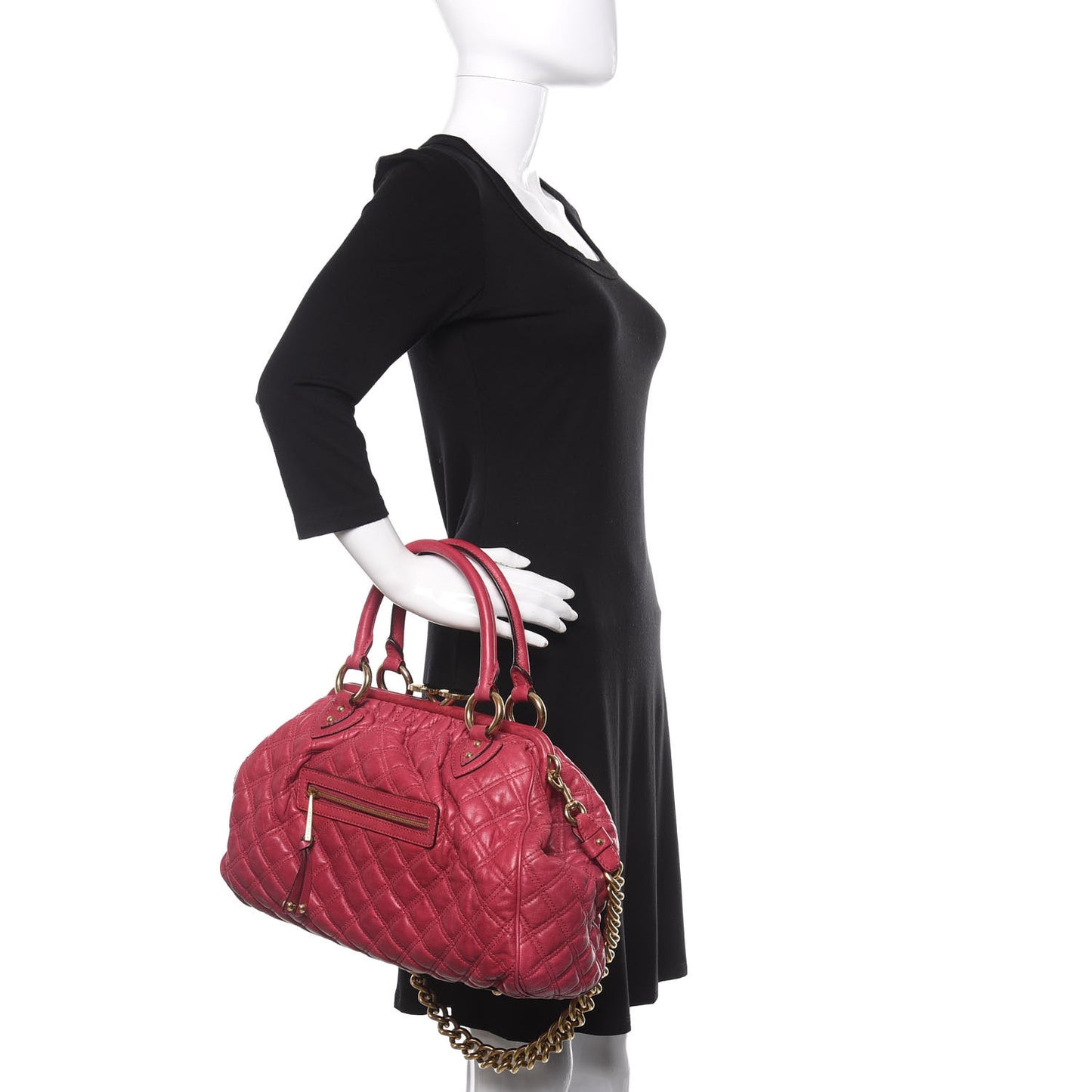Lambskin Quilted Stam Fuchsia