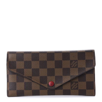 Louis Vuitton Damier Ebene Josephine Wallet Red 1 of 9