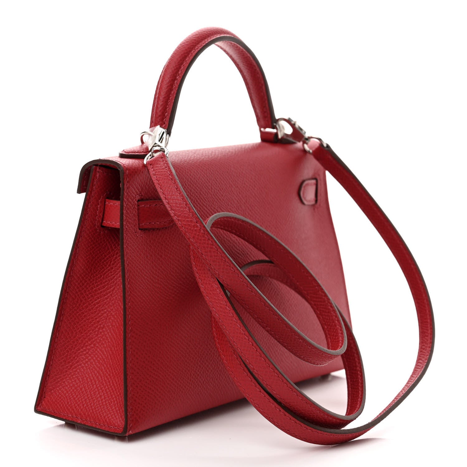Hermes Epsom Mini Kelly Sellier 20 Rouge Piment 3 of 17