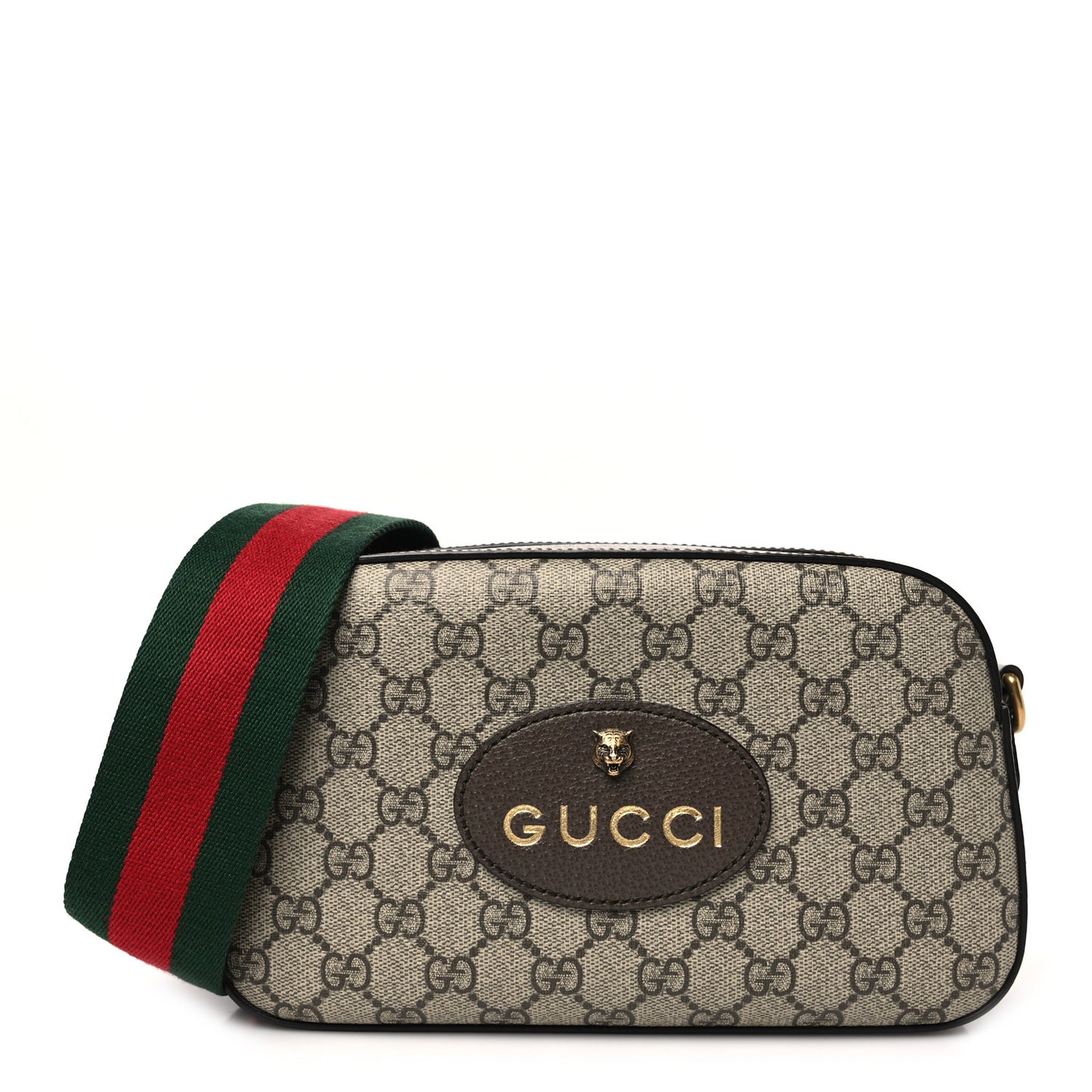 GG Supreme Monogram Web Neo Vintage Shoulder Bag Beige New Acero Crop