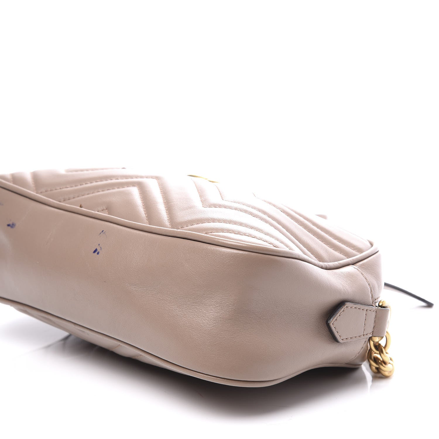 Gucci Calfskin Matelasse Small GG Marmont Chain Shoulder Bag Porcelain Rose 6 of 14