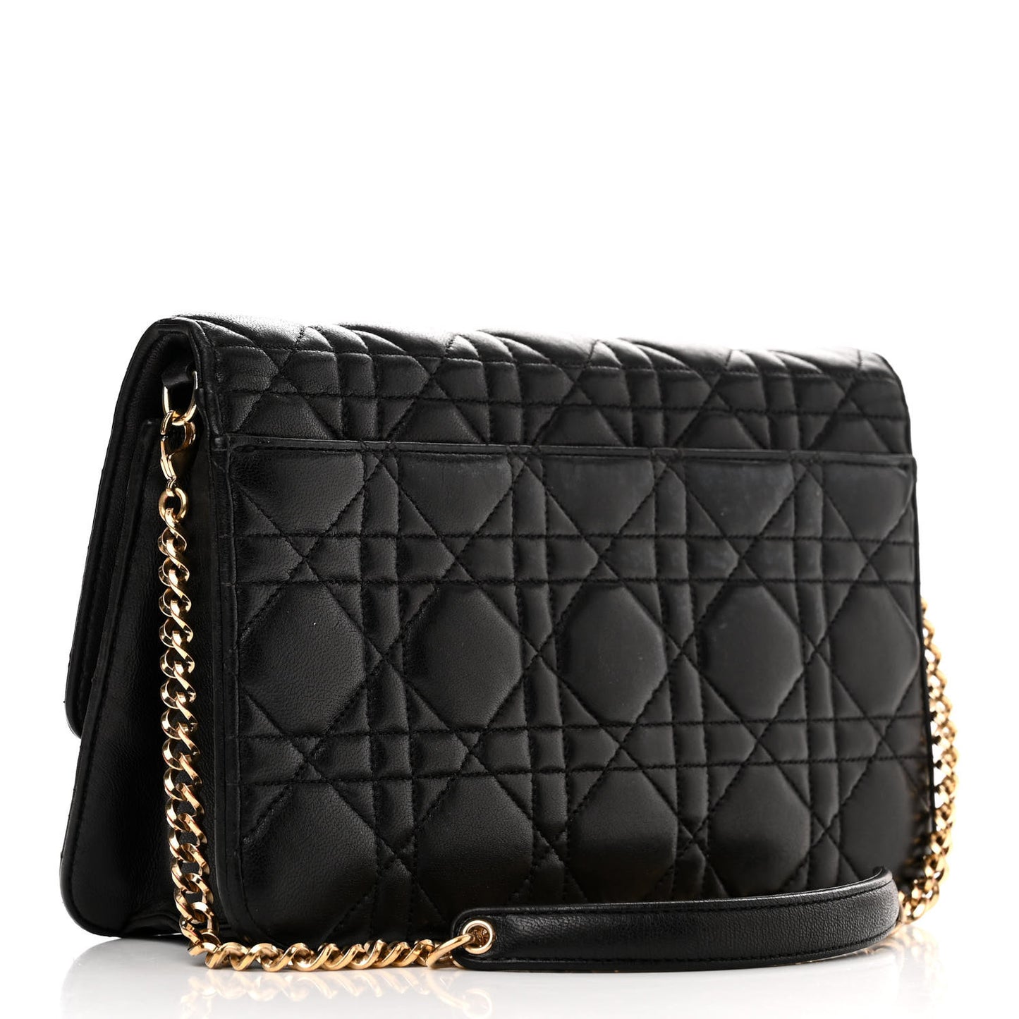 Lambskin Cannage Miss Dior Promenade Pouch Black