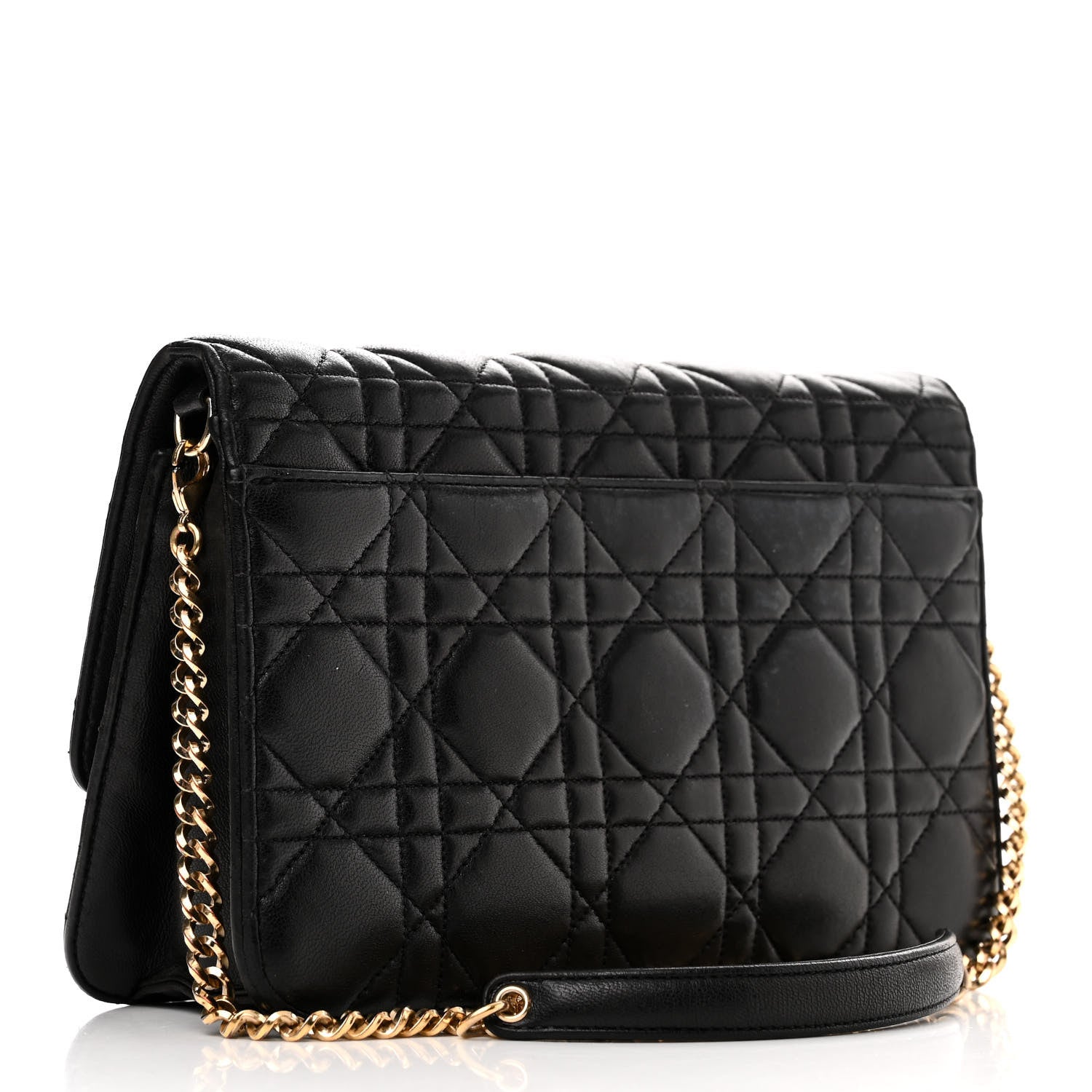 Christian Dior Lambskin Cannage Miss Dior Promenade Pouch Black 3 of 15
