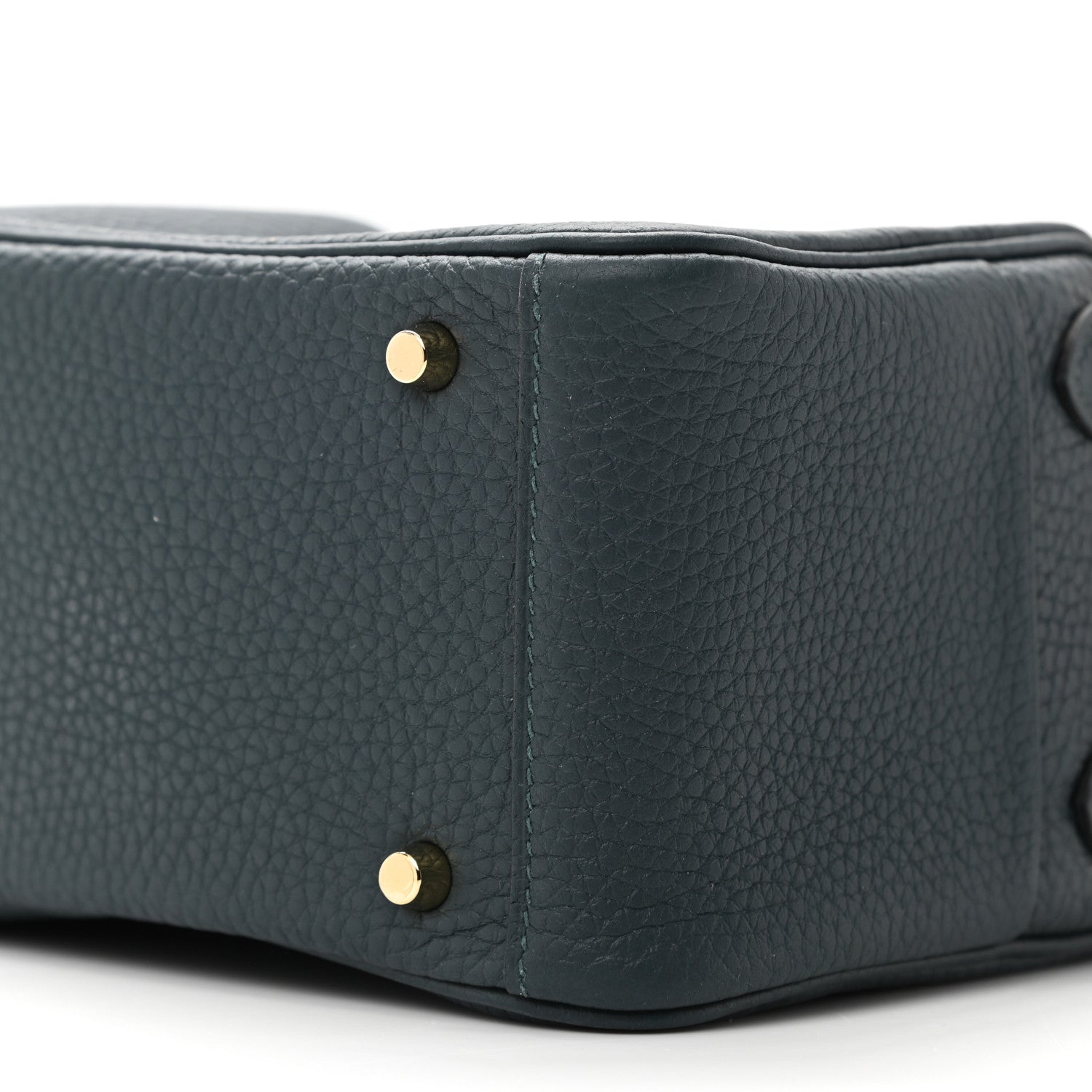 Hermes Taurillon Clemence Mini Lindy 20 Vert Cypress 10 of 11