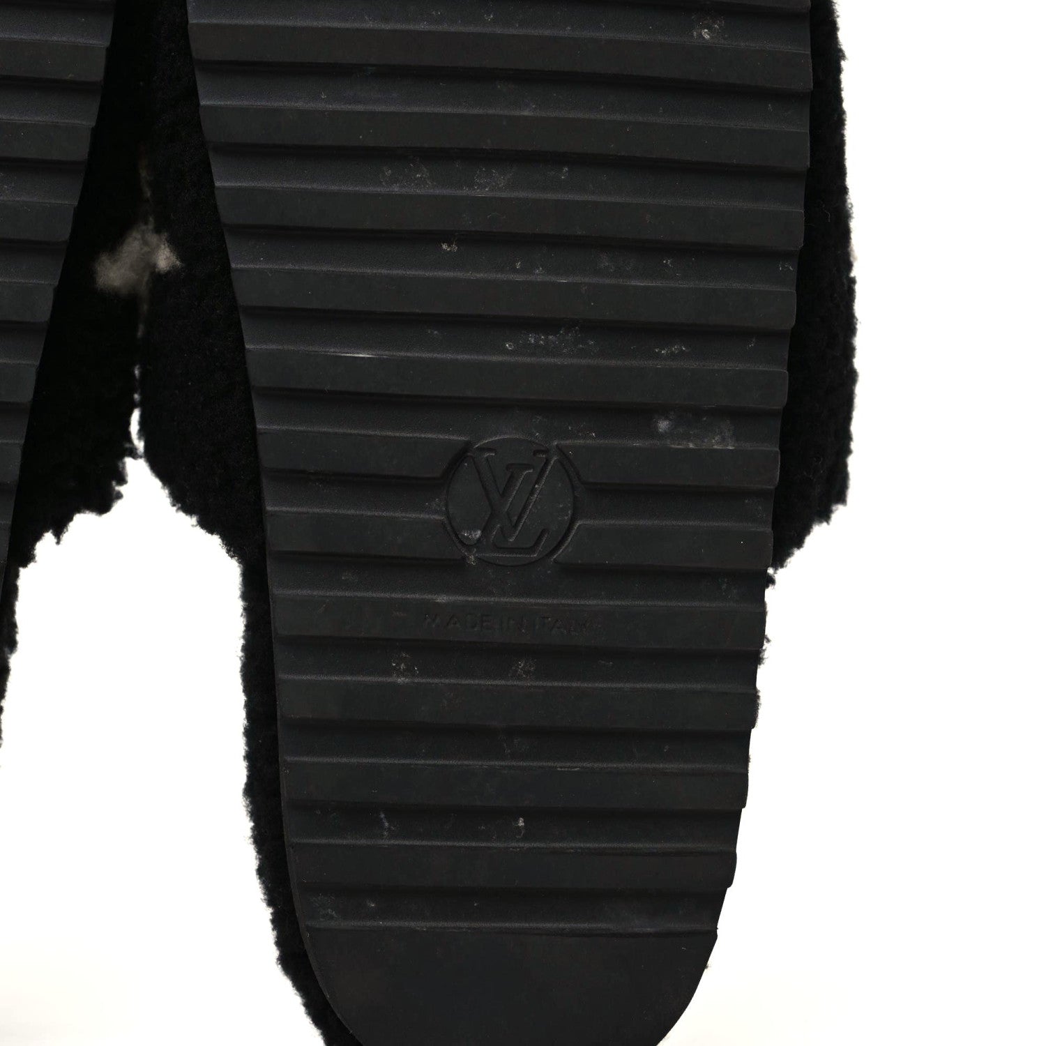 Louis Vuitton Shearling Paseo Flat Comfort Mule 39 Black 6 of 8