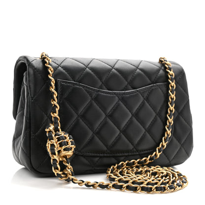 Chanel Lambskin Quilted Mini Rectangular Pearl Crush Flap Black 3 of 11