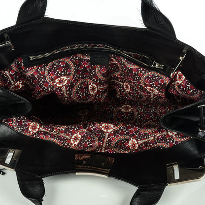 Gucci Calfskin Medium Race Bamboo Top Handle Bag Black 7 of 7