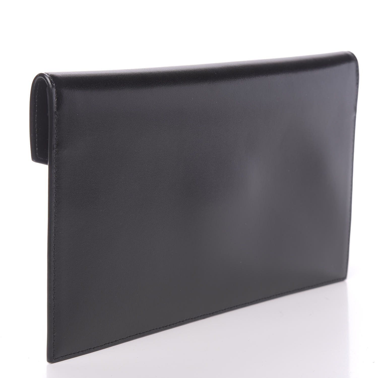 Saint Laurent Smooth Shiny Calfskin Monogram Uptown Pouch Black 3 of 6