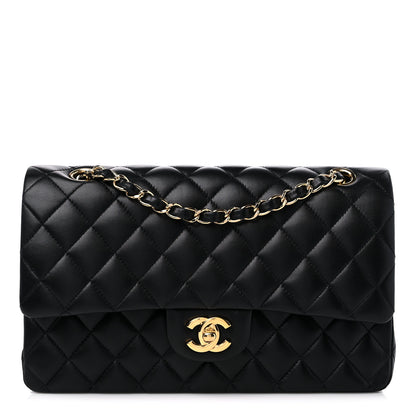 Chanel Lambskin Quilted Medium Double Flap Black 1 of 13